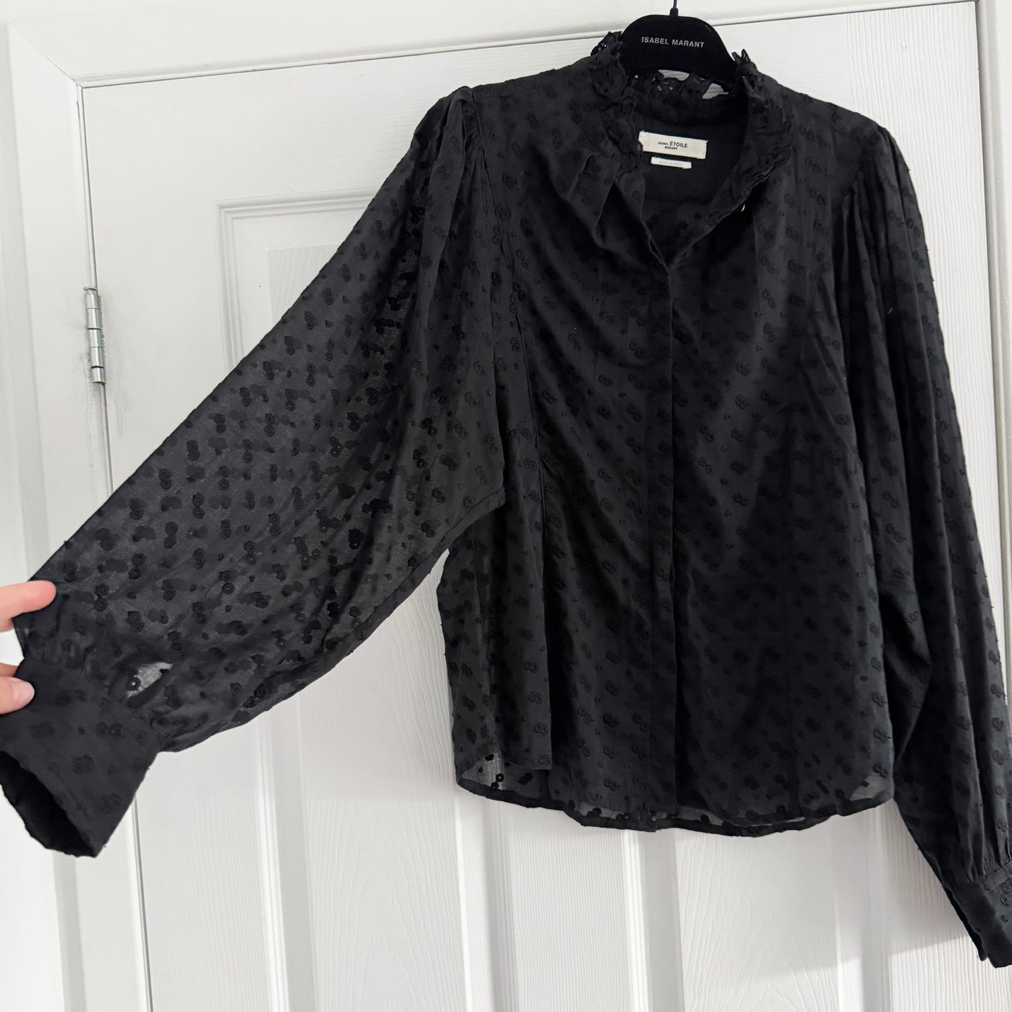 Isabel Marant Etoile "Terzali" Top in Black, size 38