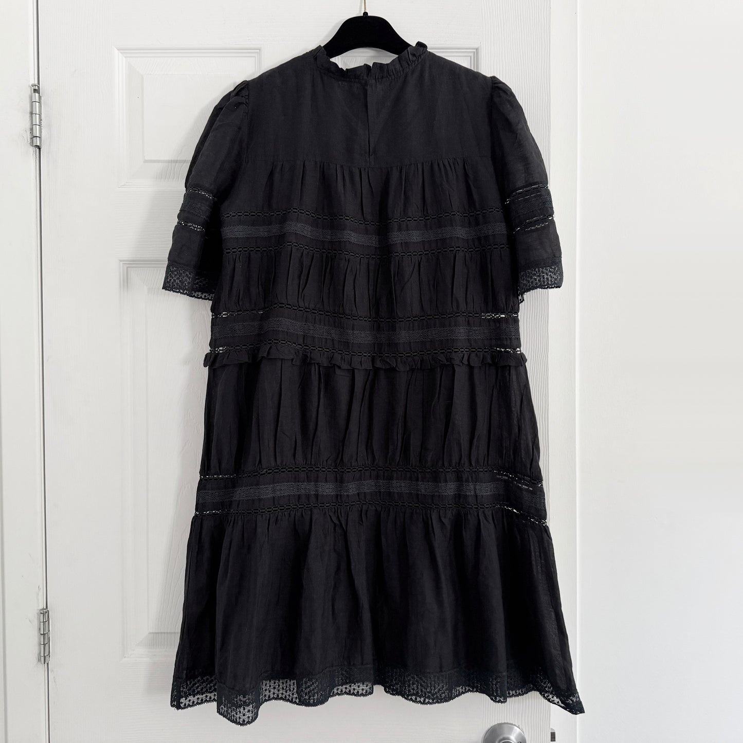 Isabel Marant Etoile "Vicky" Cotton Dress in Black,  size 40