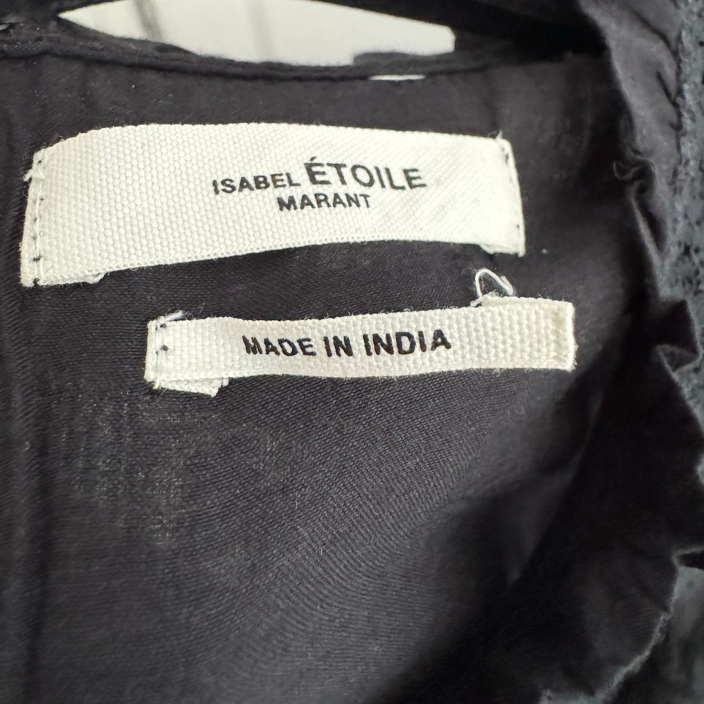 Isabel Marant Etoile "Vicky" Cotton Dress in Black,  size 40