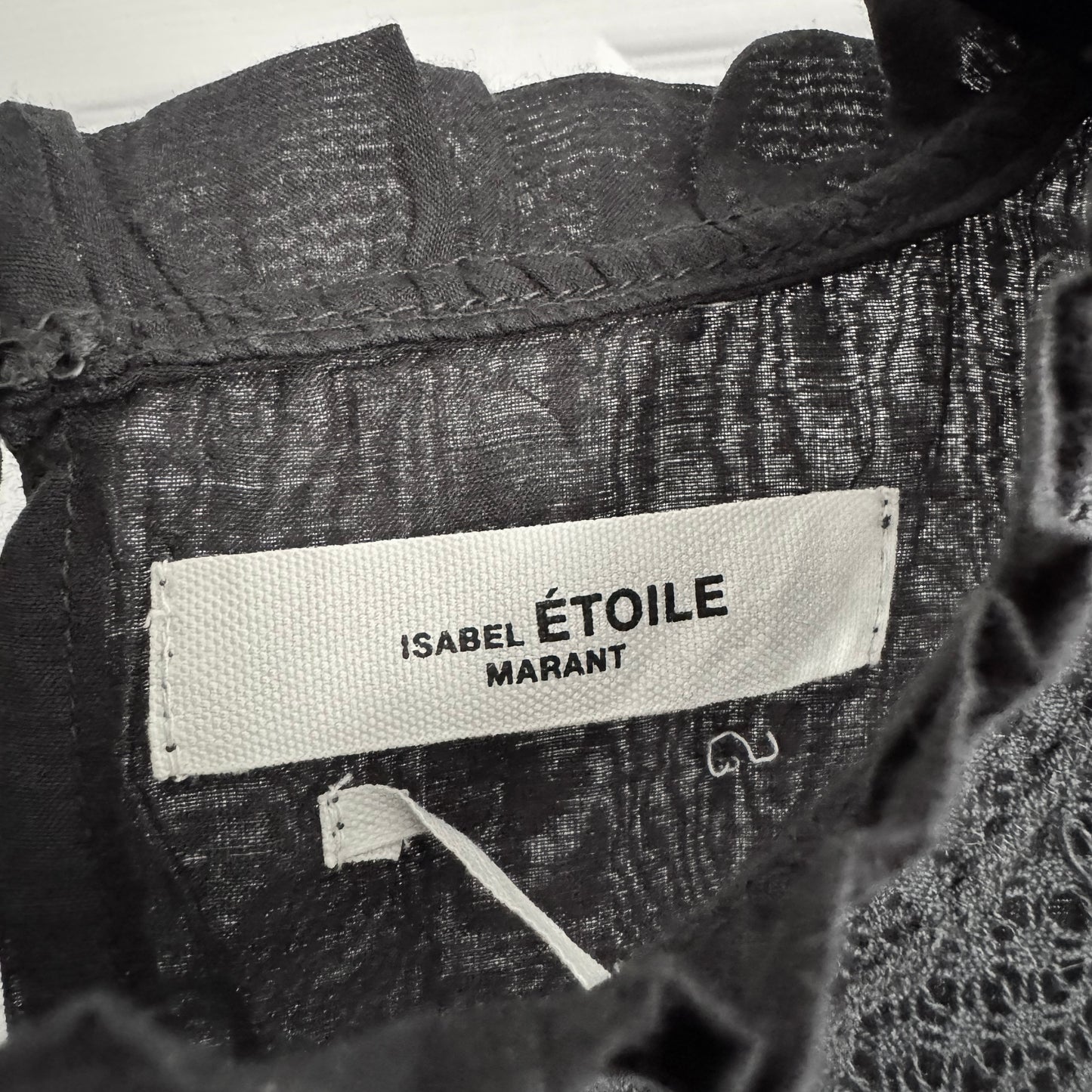Isabel Marant Etoile "Vicky" Cotton Dress in Black,  size 40