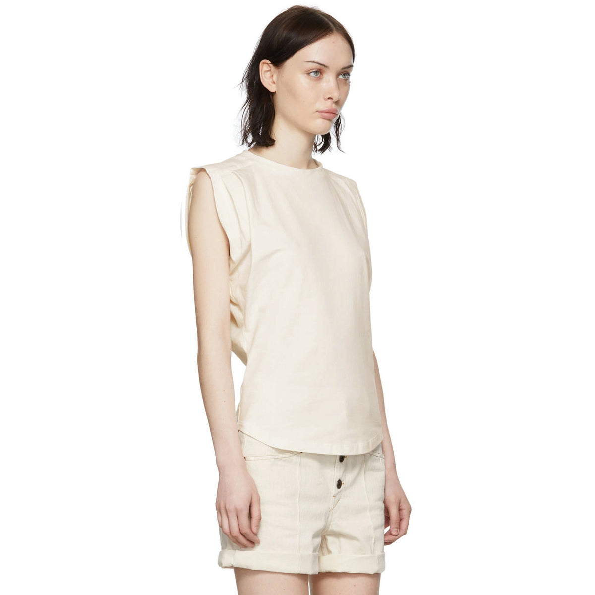 Isabel Marant "Zutti" Tee Shirt in Ecru/Beige, size Small