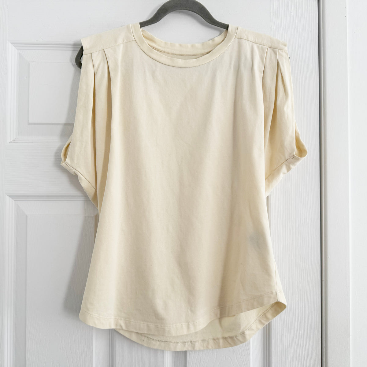 Isabel Marant "Zutti" Tee Shirt in Ecru/Beige, size Small