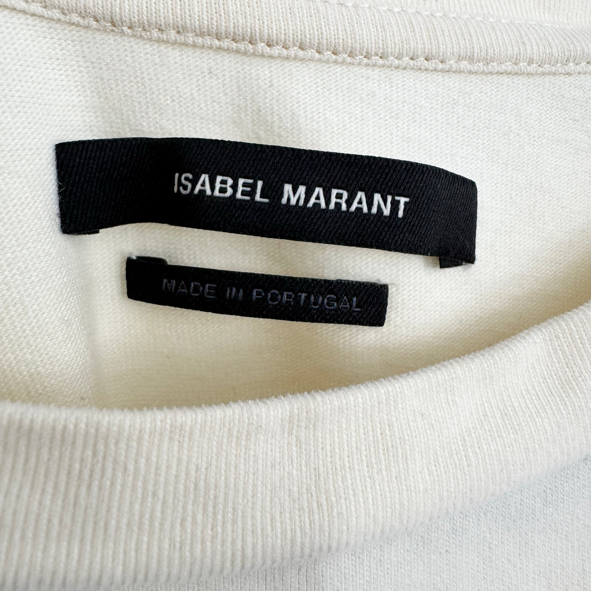 Isabel Marant "Zutti" Tee Shirt in Ecru/Beige, size Small