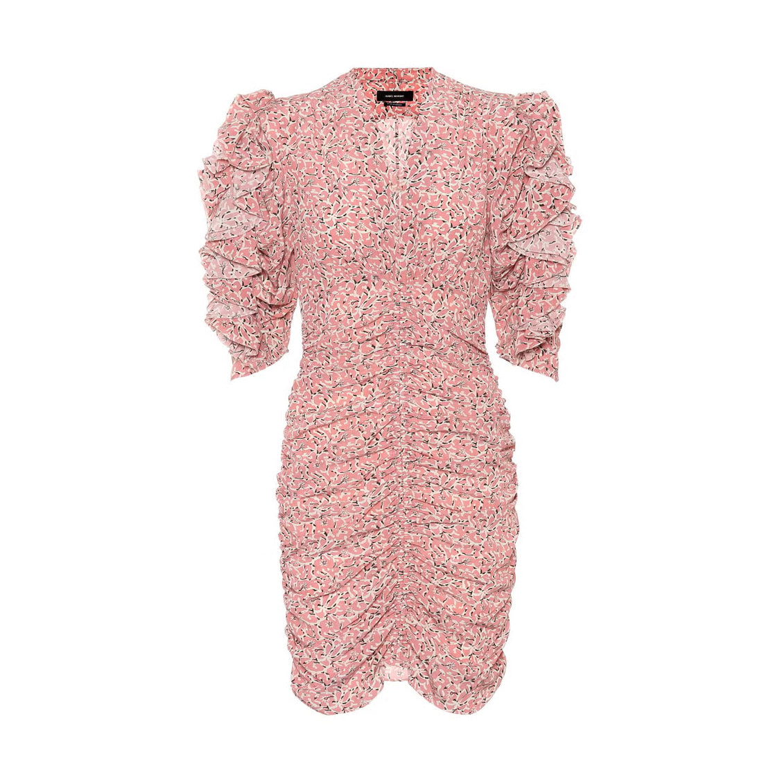 Isabel Marant "Andor" Printed Silk Dress in Pink, size 44