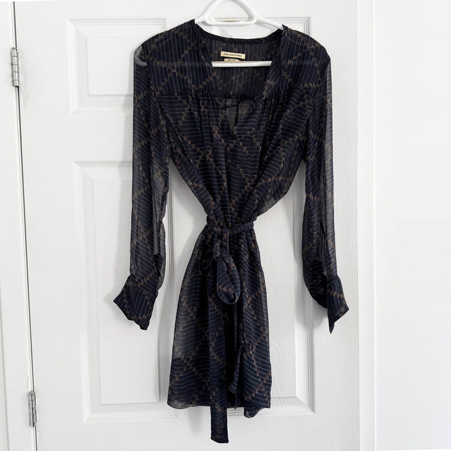 Robe en soie marine Isabel Marant Etoile "Barden", taille 38 (taille comme un 2/4)