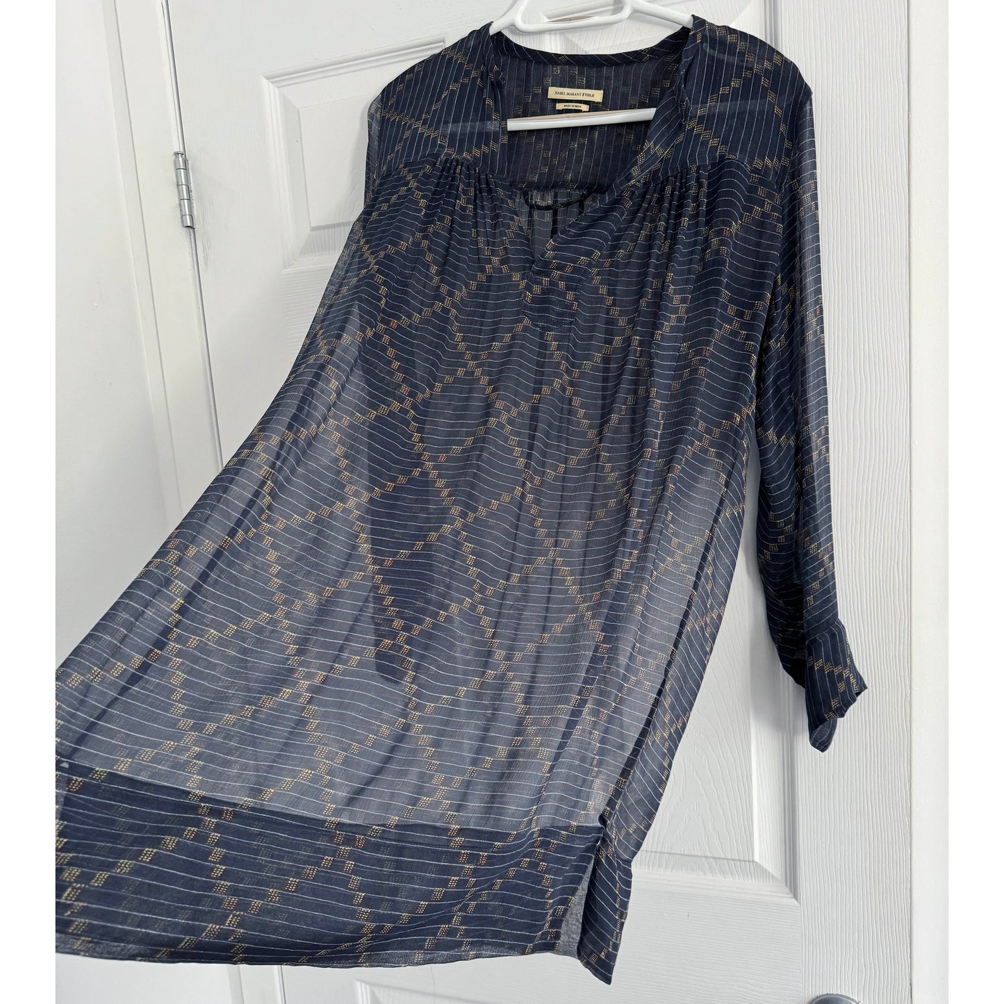 Robe en soie marine Isabel Marant Etoile "Barden", taille 38 (taille comme un 2/4)