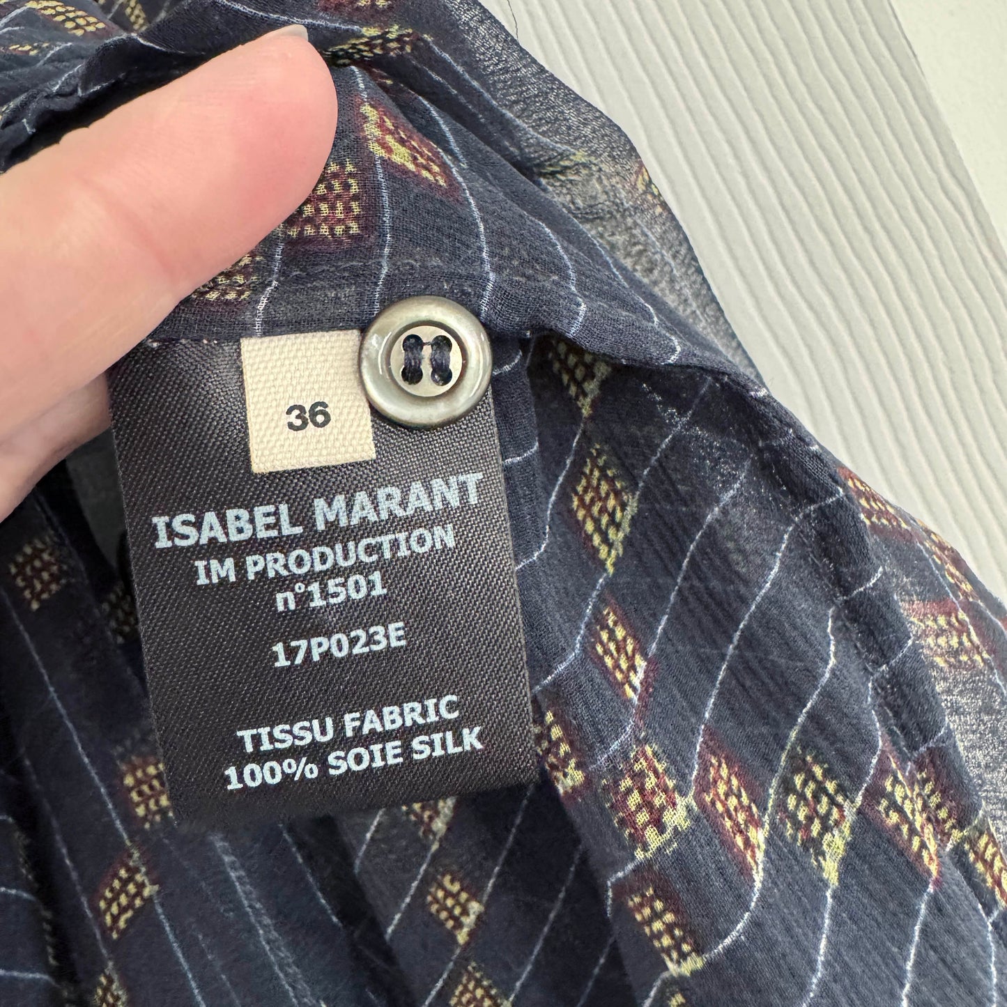 Robe en soie marine Isabel Marant Etoile "Barden", taille 38 (taille comme un 2/4)