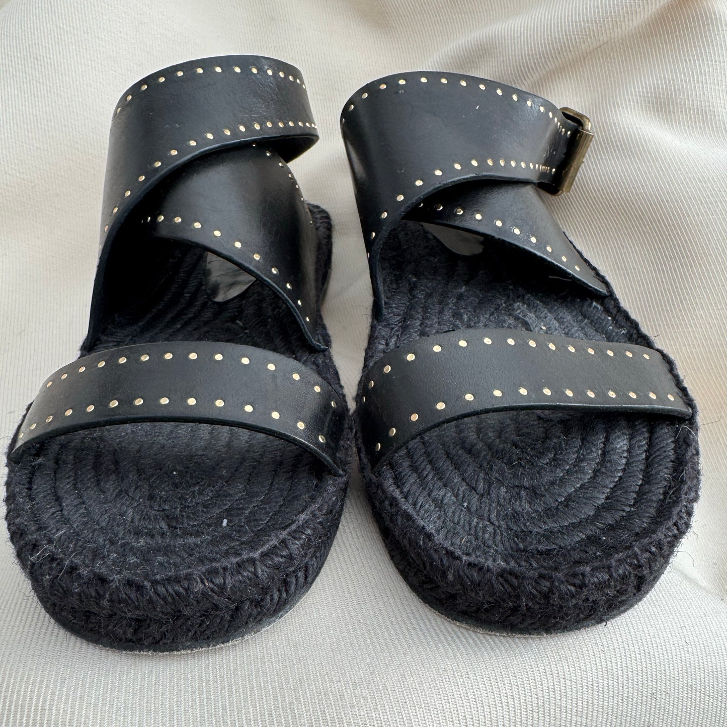 Isabel Marant "Illya" Espadrille Sandals in Black, size 39 (fits like 38)