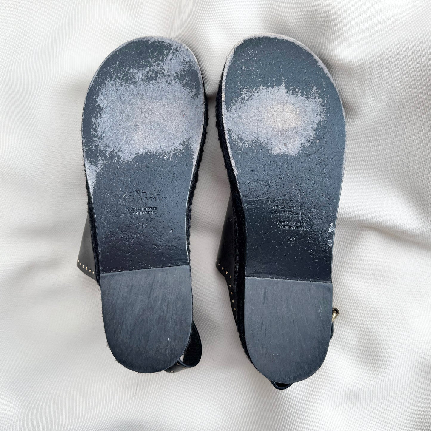 Isabel Marant "Illya" Espadrille Sandals in Black, size 39 (fits like 38)