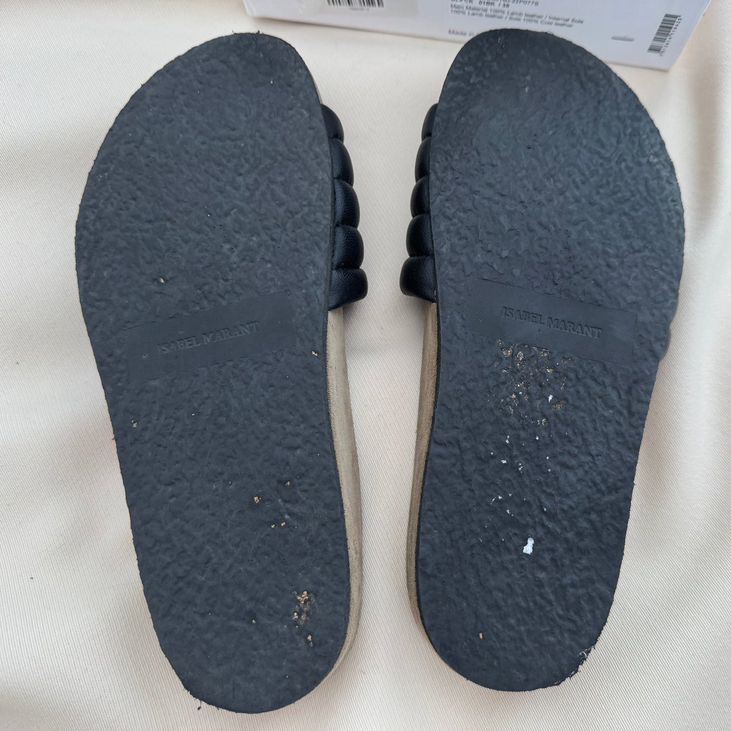 Isabel Marant Hellea Slides in Black, size 35