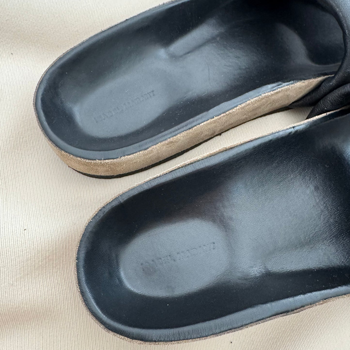 Isabel Marant Hellea Slides in Black, size 35