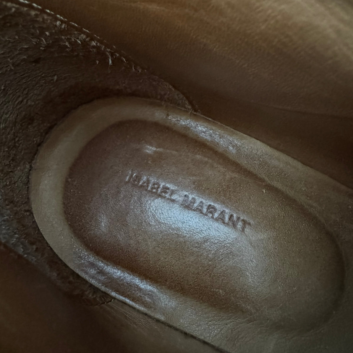 Bottines "Dacken" en daim taupe Isabel Marant, taille 39