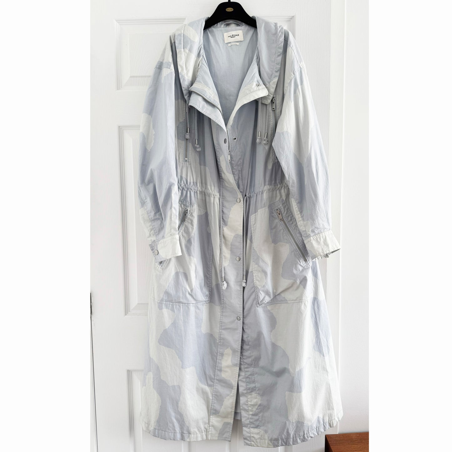 Isabel Marant Etoile “Dilumbi” Printed Cotton Jacket in Light Blue, size 34 (fits size Small)