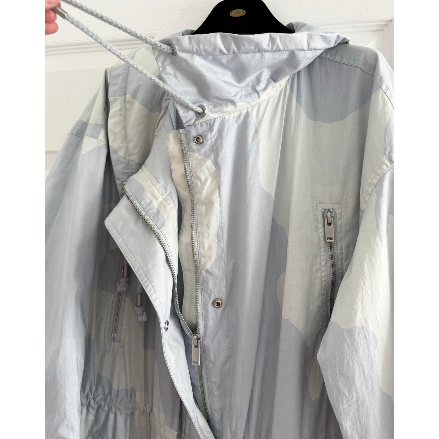 Isabel Marant Etoile “Dilumbi” Printed Cotton Jacket in Light Blue, size 34 (fits size Small)