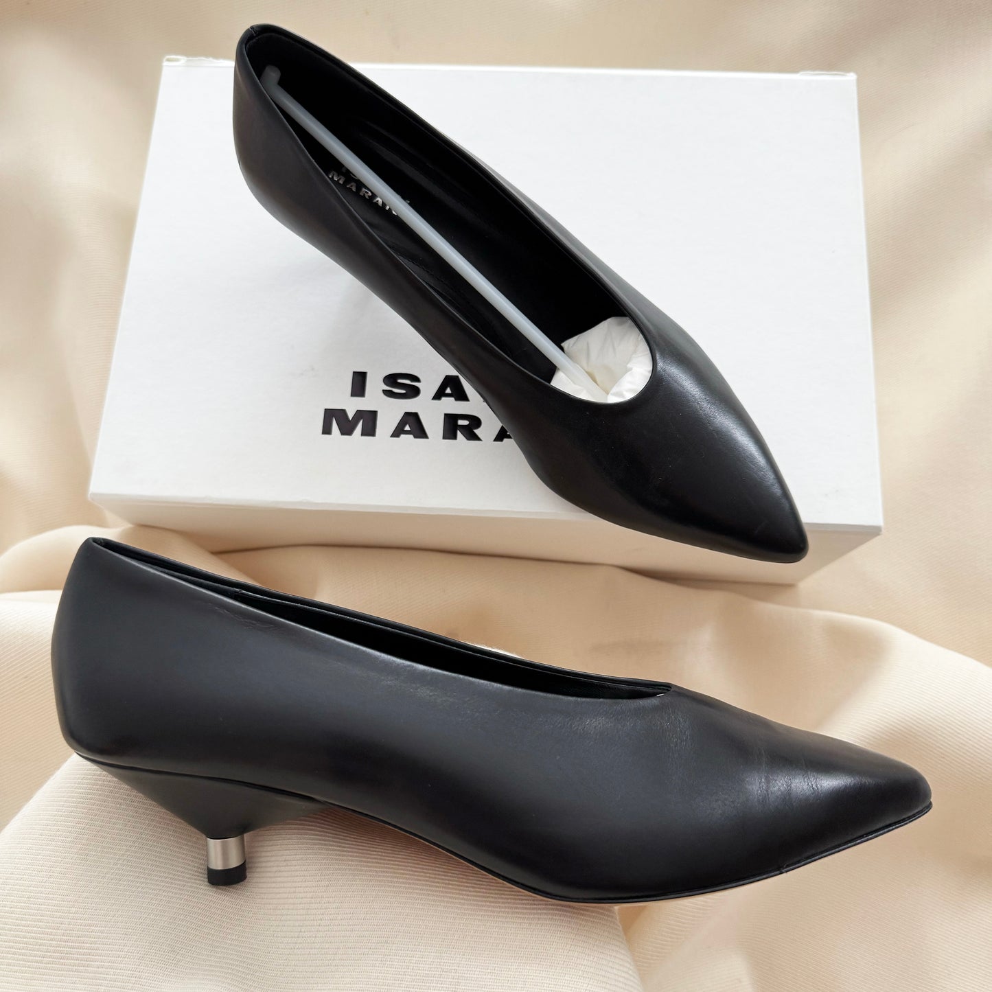 Isabel Marant "Ebisa" 45mm Pumps in Black, size 38