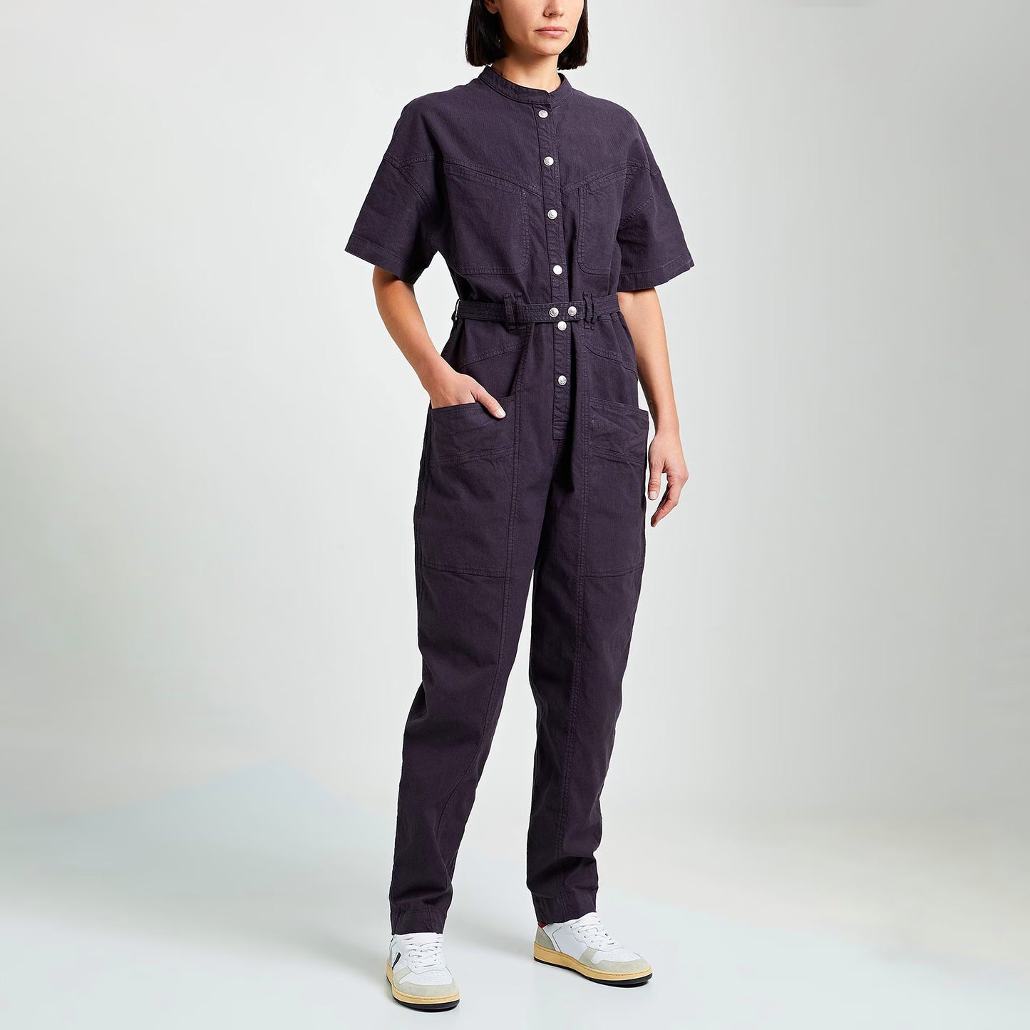 Isabel Marant "Etundra" Jumpsuit in "Washed Black" (IRL like a purple?), size 36 (fits size 2/4)