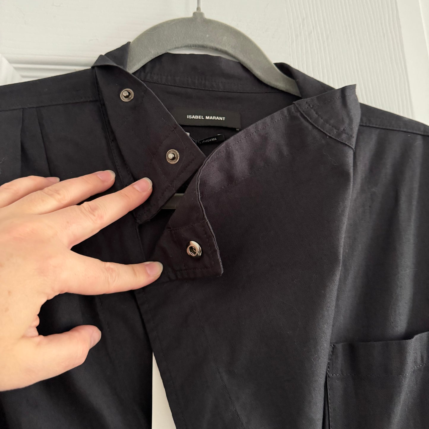 Isabel Marant "Garrison" Utility Dress in Black, size 38 (fits 2-4)