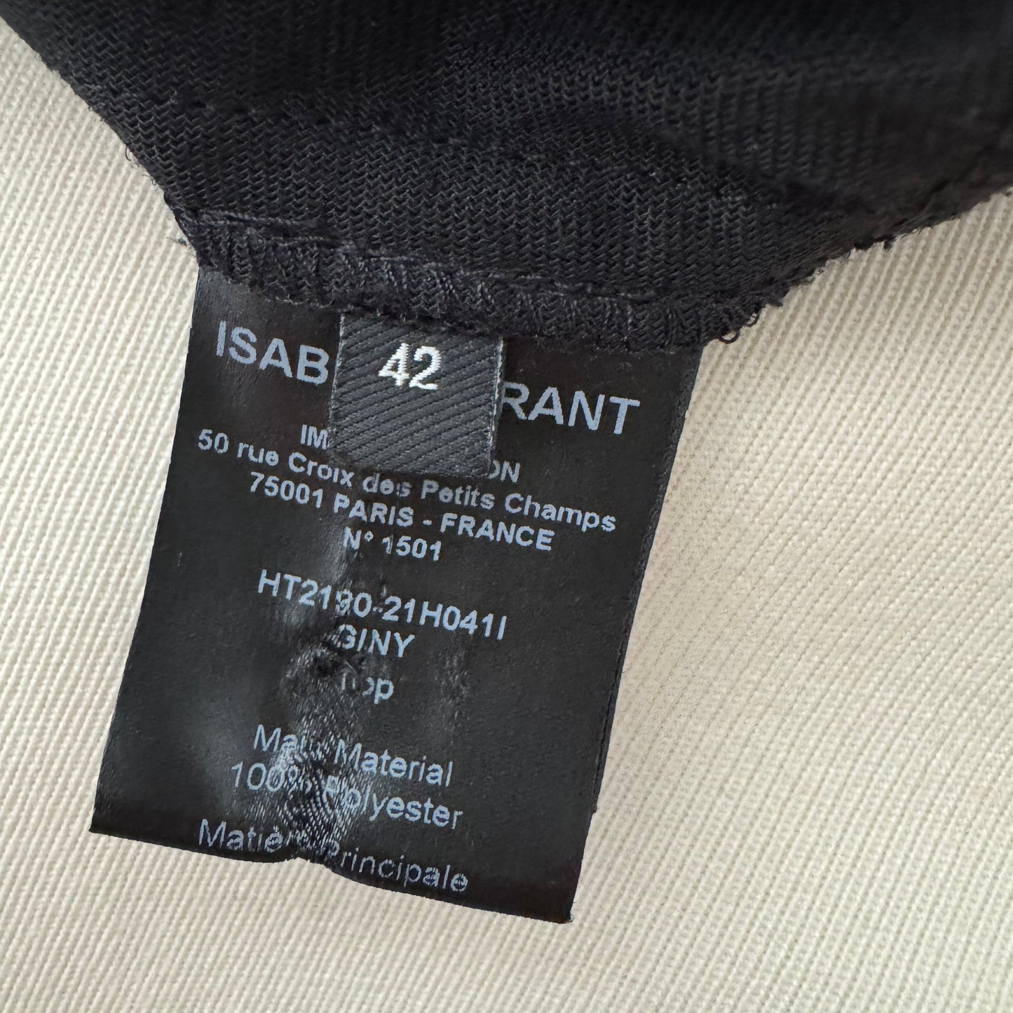Isabel Marant "Giny" Top in Black, size 42