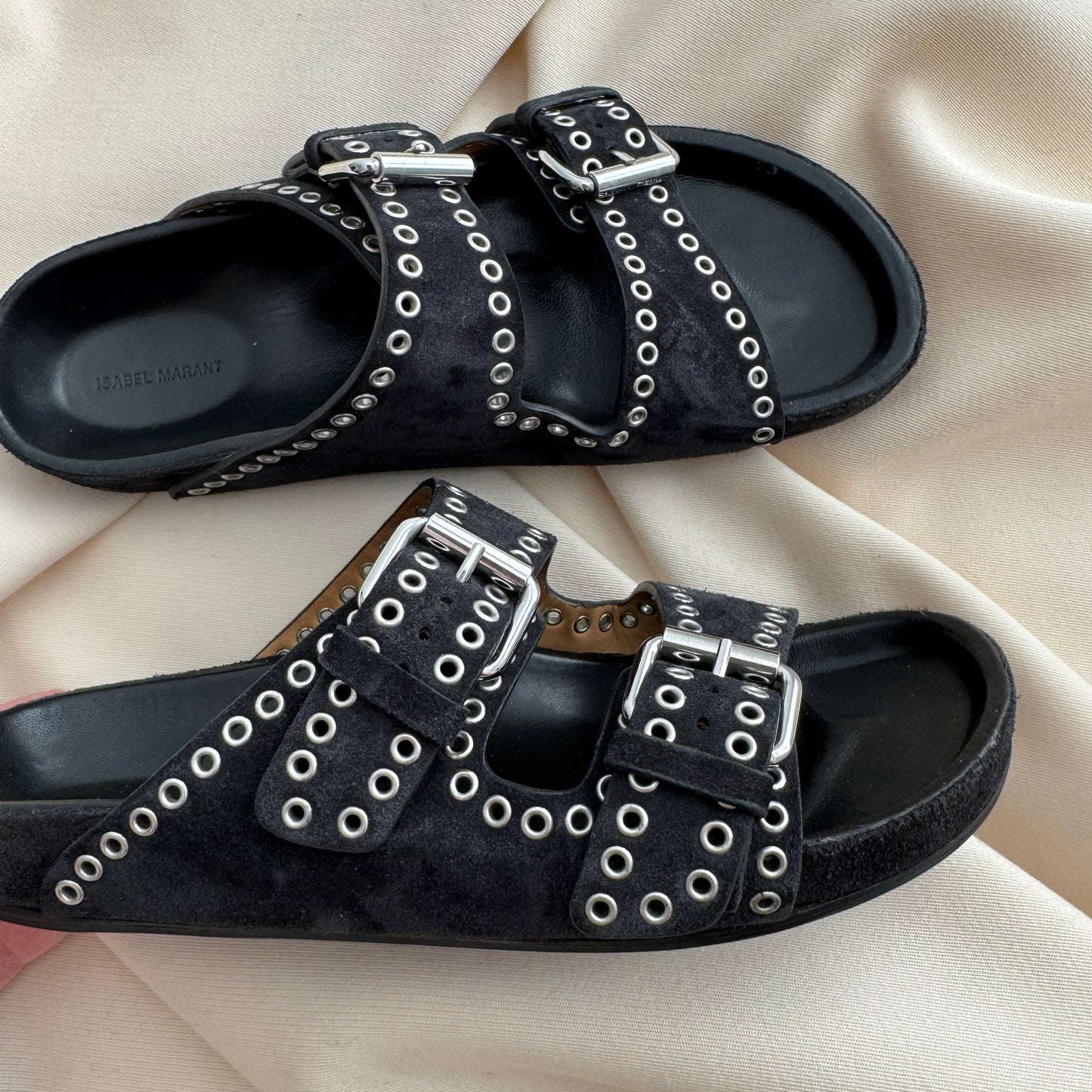 Isabel Marant "Lennyo" Studded sandals in black, size 37