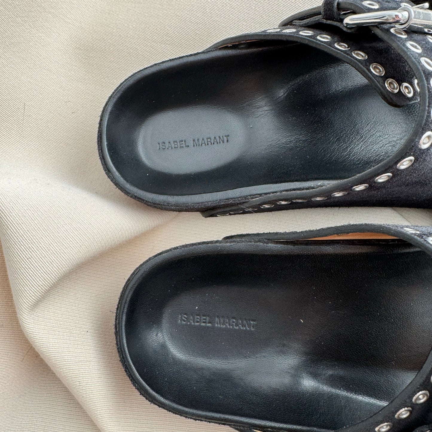 Isabel Marant "Lennyo" Studded sandals in black, size 37