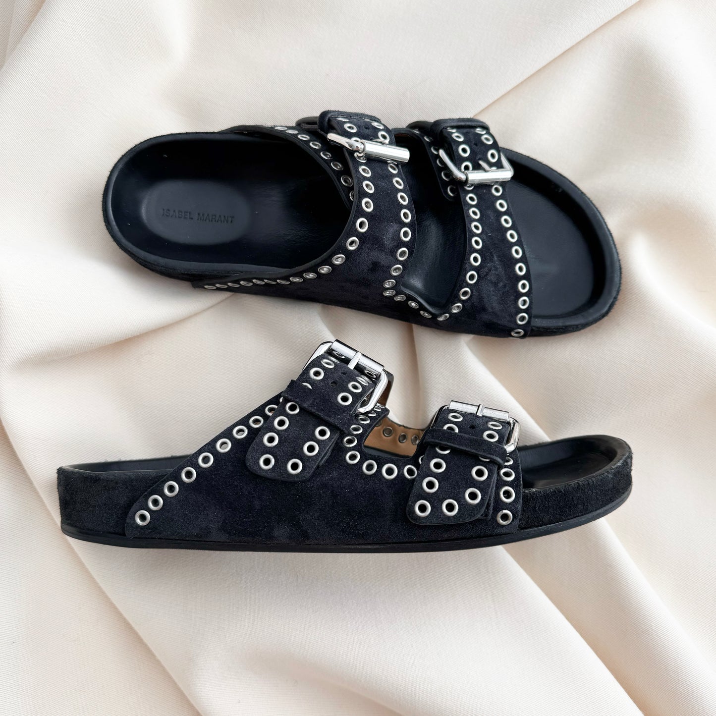Isabel Marant "Lennyo" Studded sandals in black, size 37