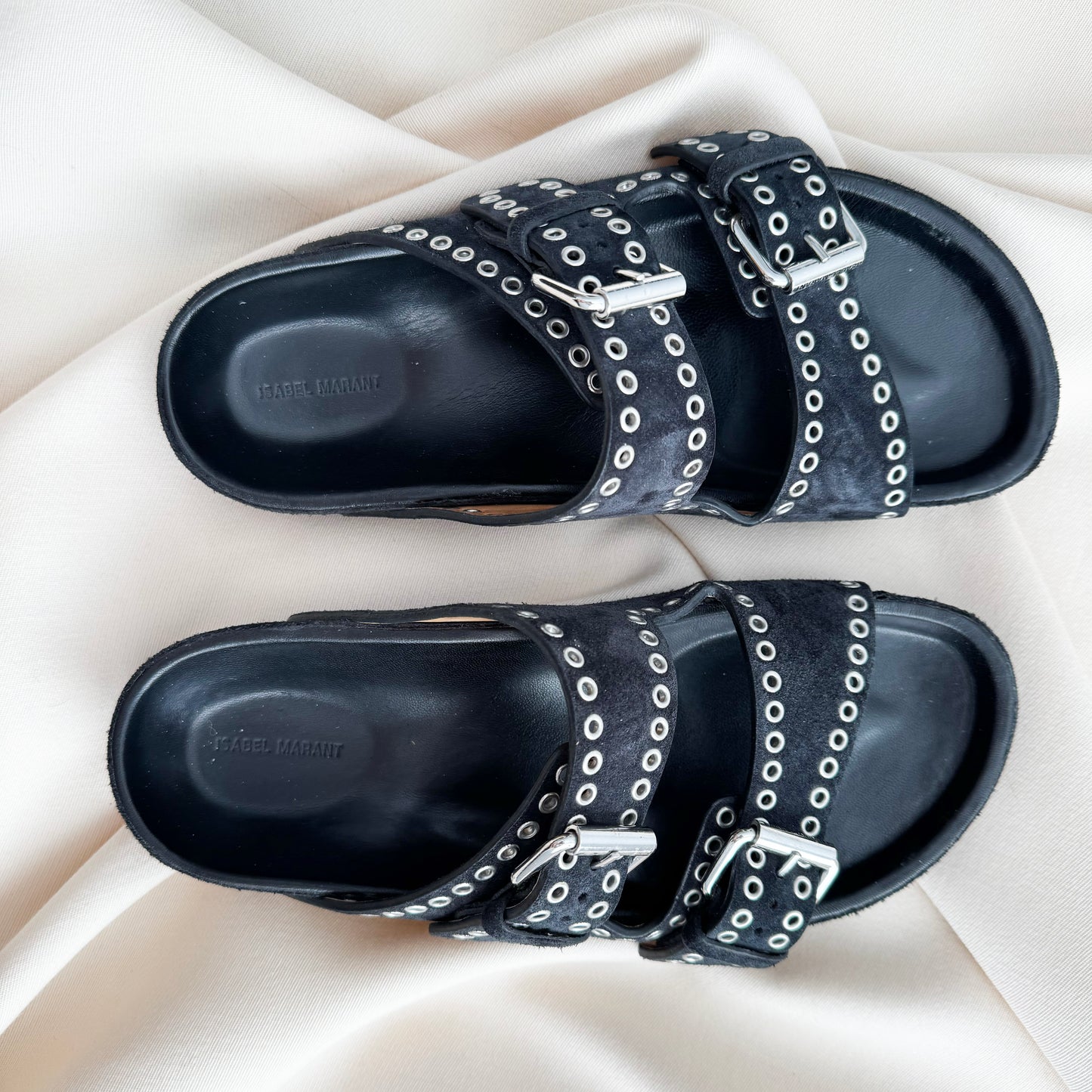 Isabel Marant "Lennyo" Studded sandals in black, size 37