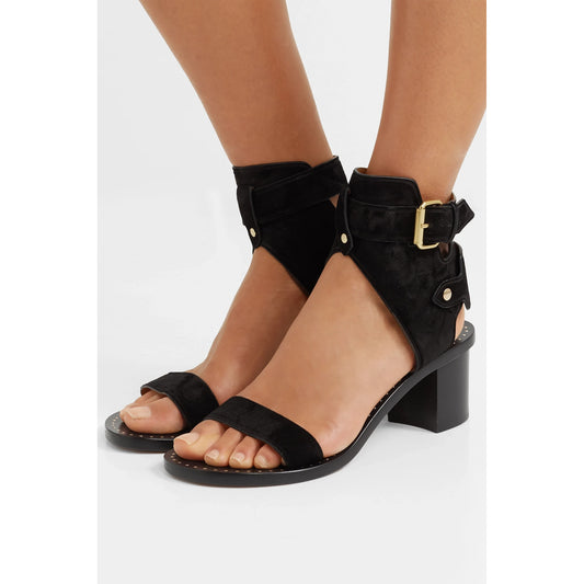 Isabel Marant "Jaeryn" Suede Sandal in Black, size 36