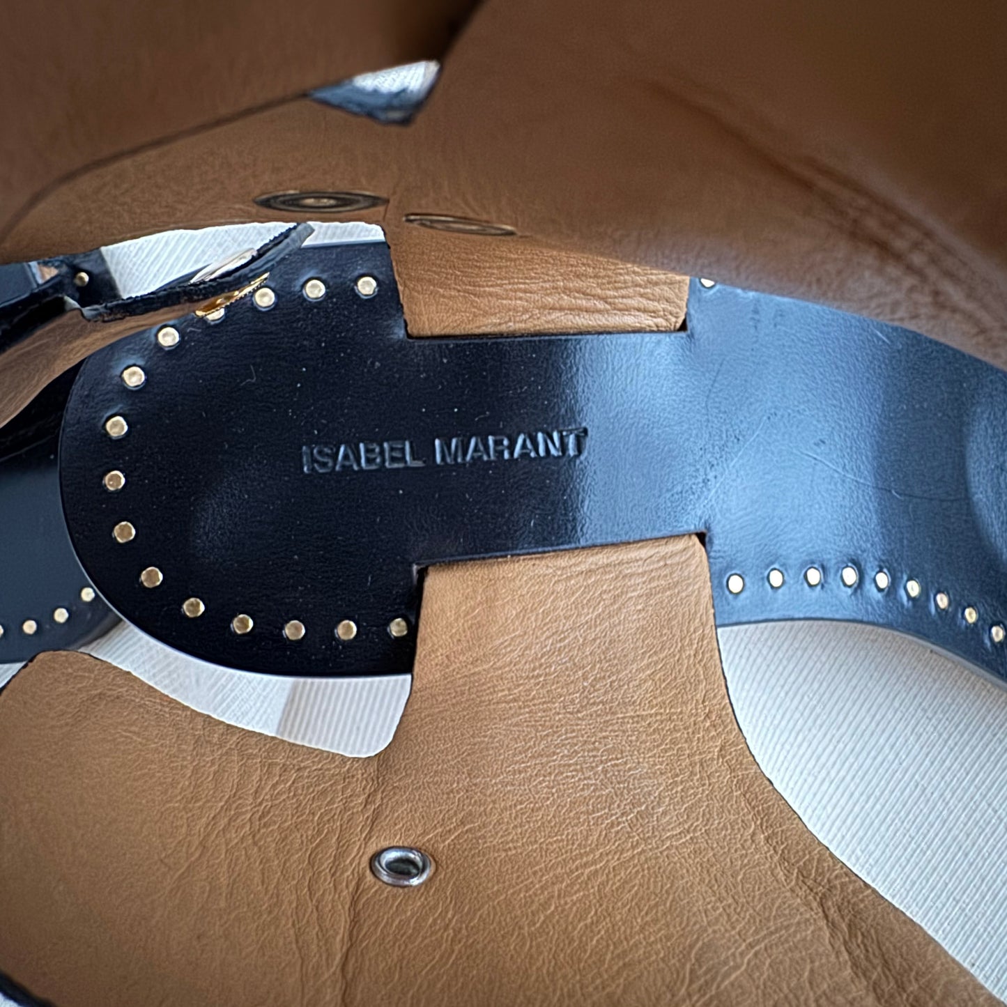 Isabel Marant "Jaeryn" Suede Sandal in Black, size 36