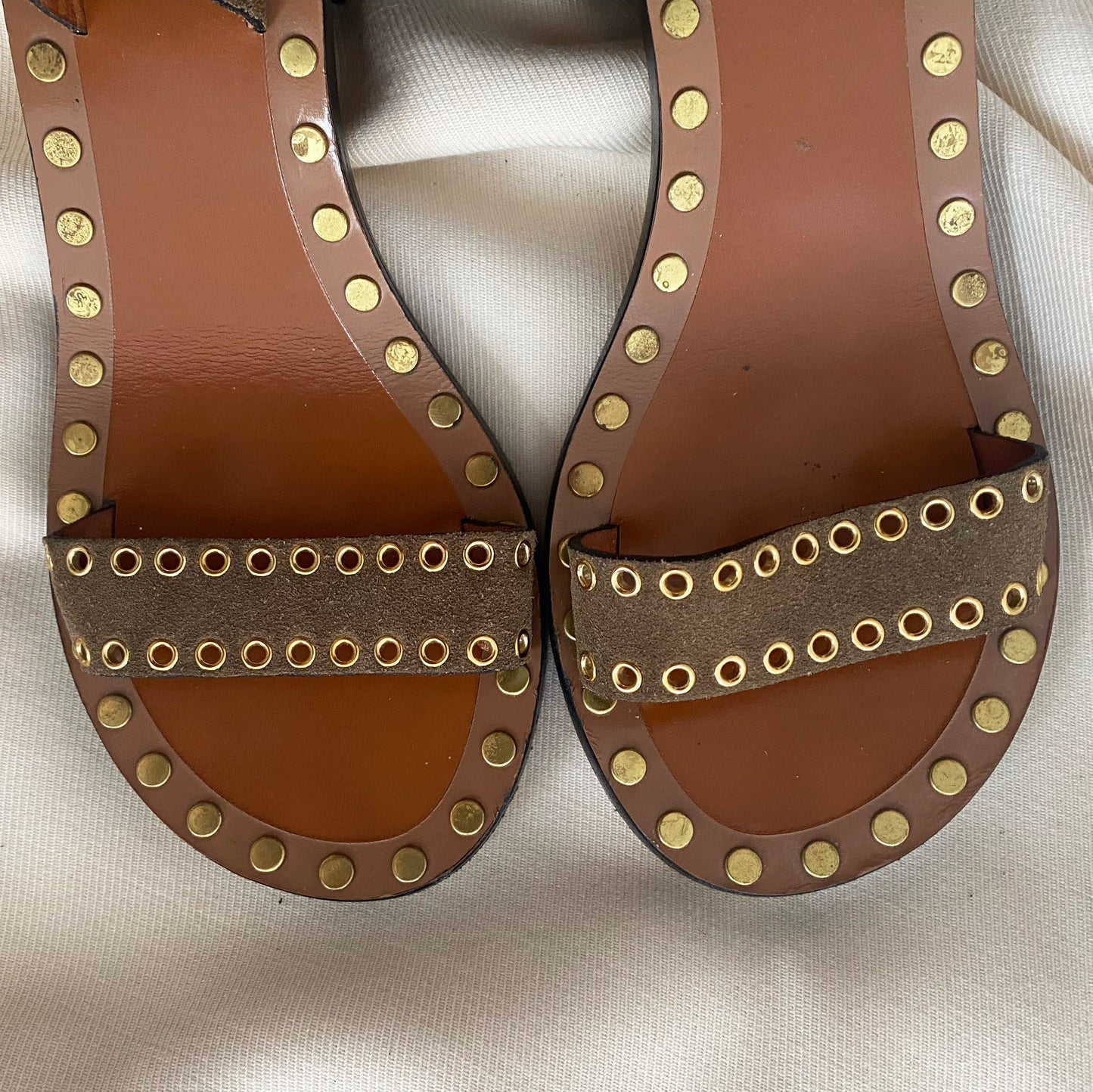 Isabel Marant "Jaeryn" Suede Sandal in Brown, size 38