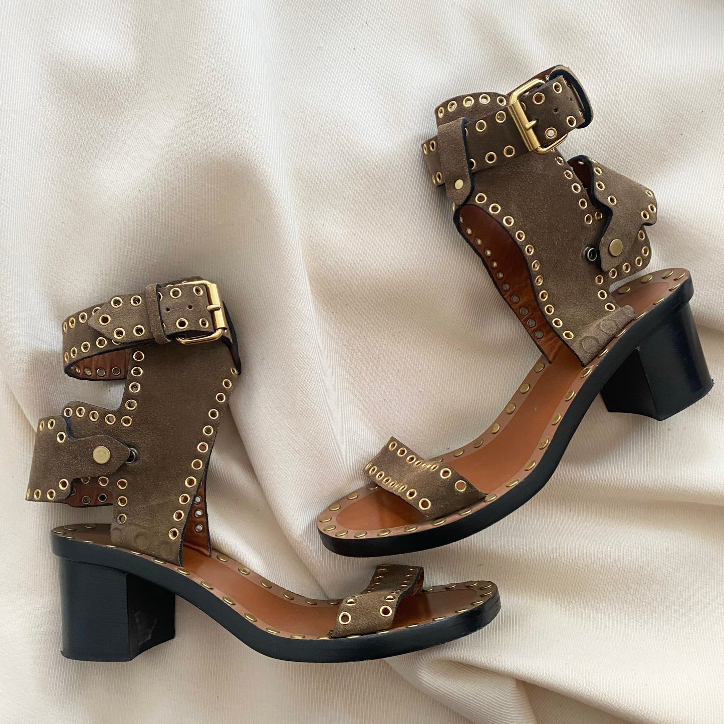 Isabel Marant "Jaeryn" Suede Sandal in Brown, size 38