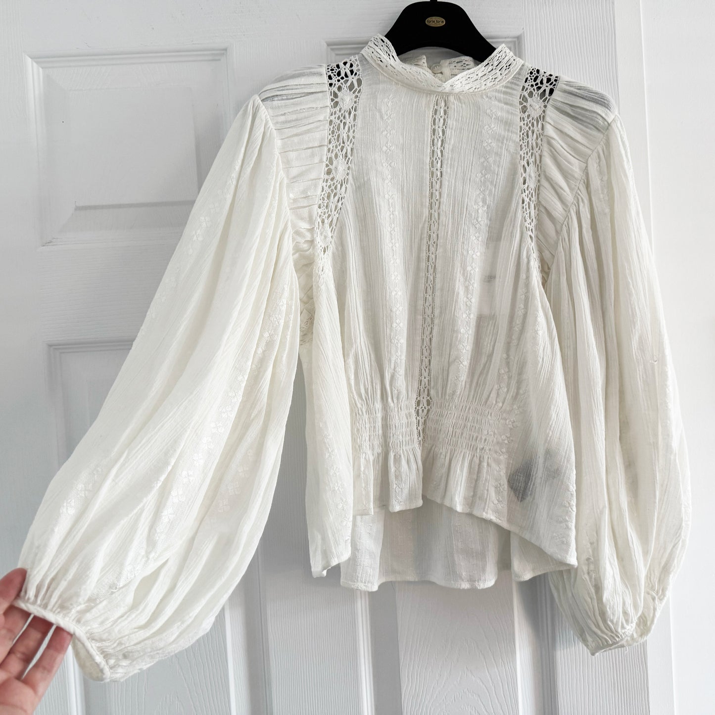 Isabel Marant Etoile "Jassie" Blouse in White, size 34