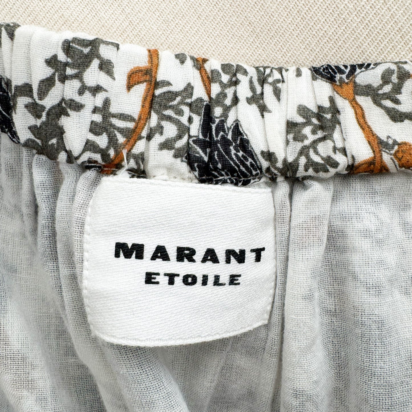 Isabel Marant Etoile "Jocadia" Printed Cotton Shorts in White Print, size 36 (fits size 2)