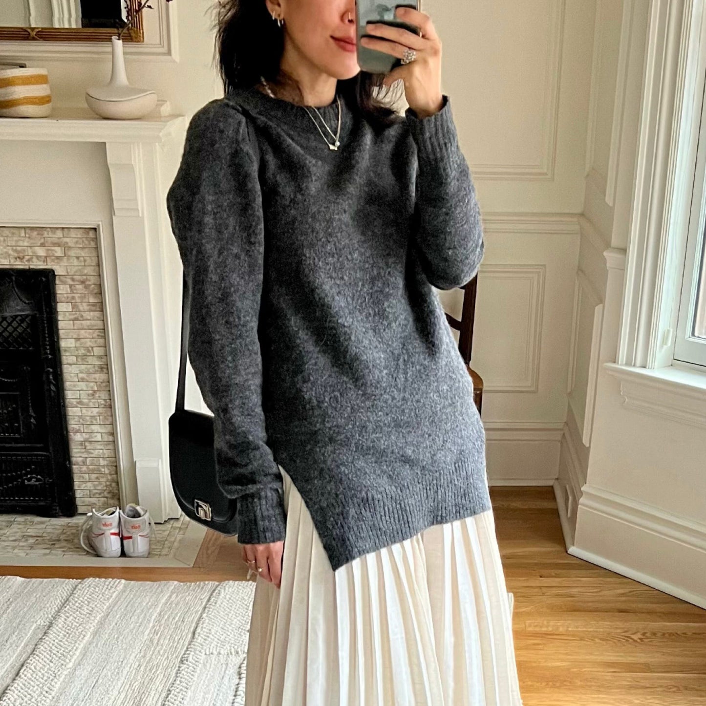 Isabel Marant Long Grey Alpaca Blend Sweater, size 36 (size Small)
