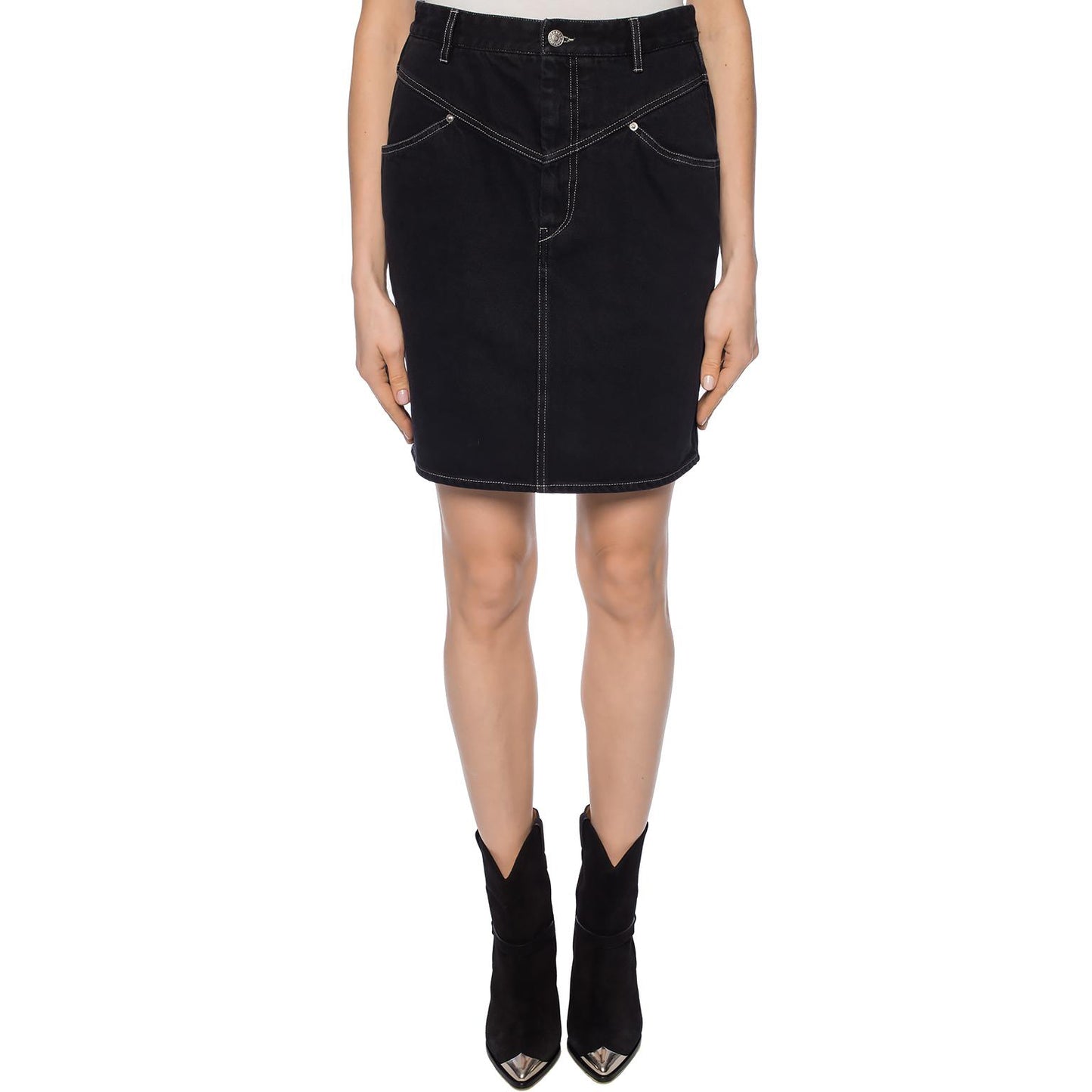 Isabel Marant "Lorine" Black denim mini skirt, size 38, or like a 2/4