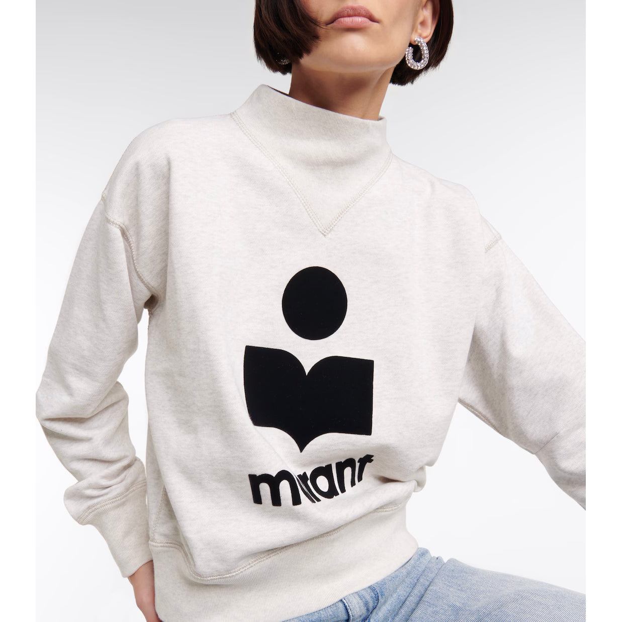 Isabel Marant Etoile "Moby" Sweatshirt in Ecru, size 36 (Size Small)