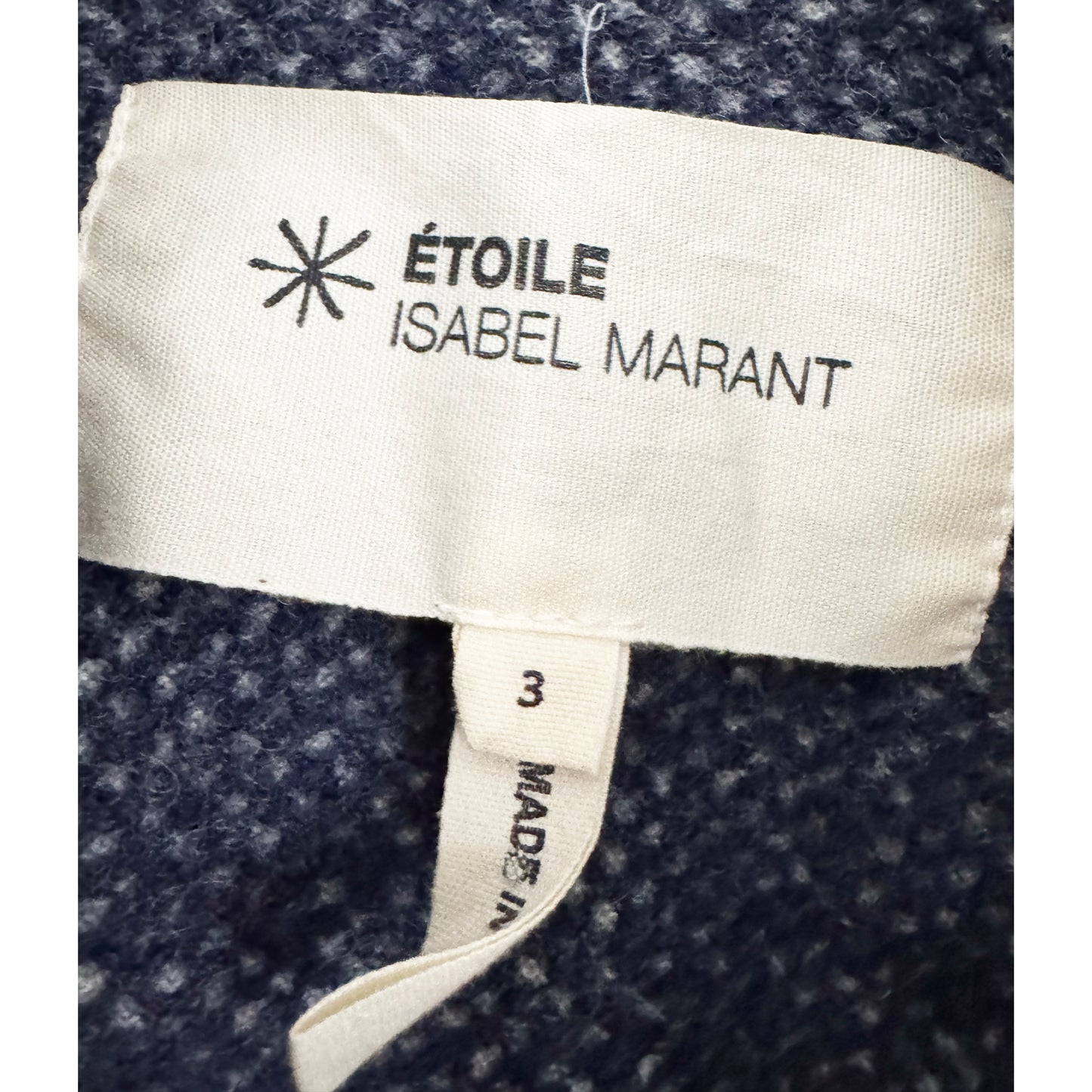 Isabel Marant Etoile Tweed Zip Front Jacket in Blue, size "3" (fits like size 8/10)