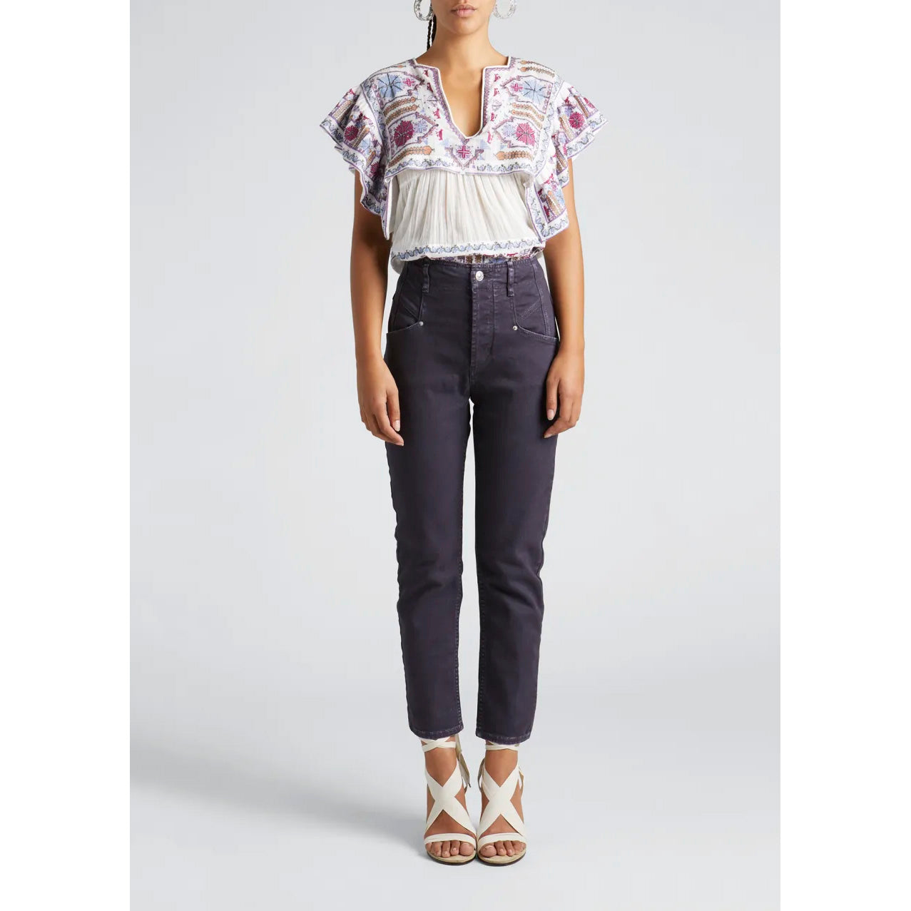 Isabel Marant "Niliane" Jeans in White, size 36