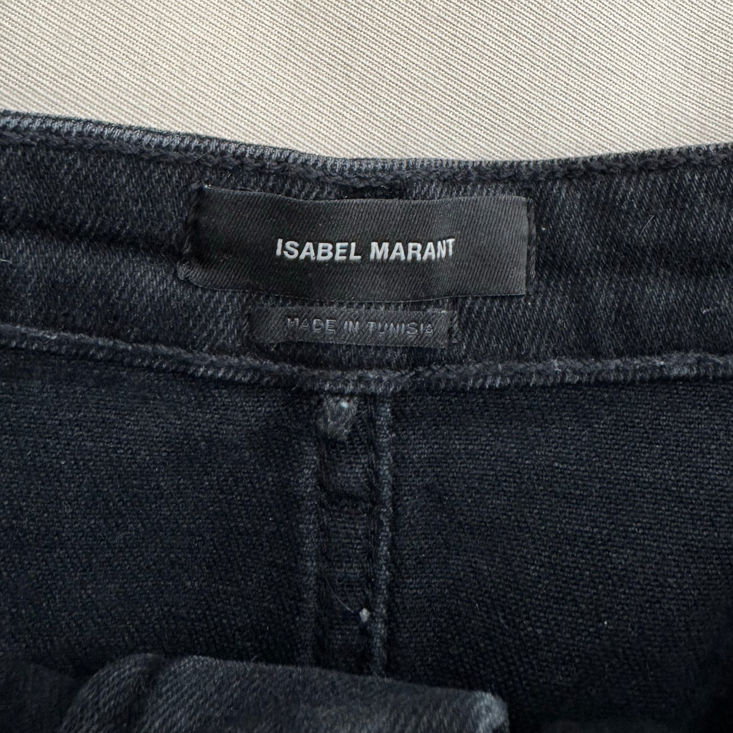 Isabel Marant "Nilori" Denim Skirt in Black, size 38 (fits like a size 4)