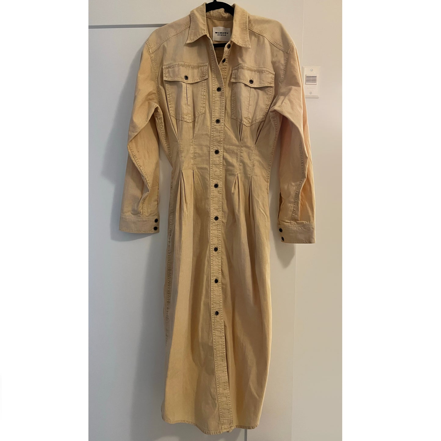 Isabel Marant Etoile "Nolwen" Denim Dress in Beige, size 36