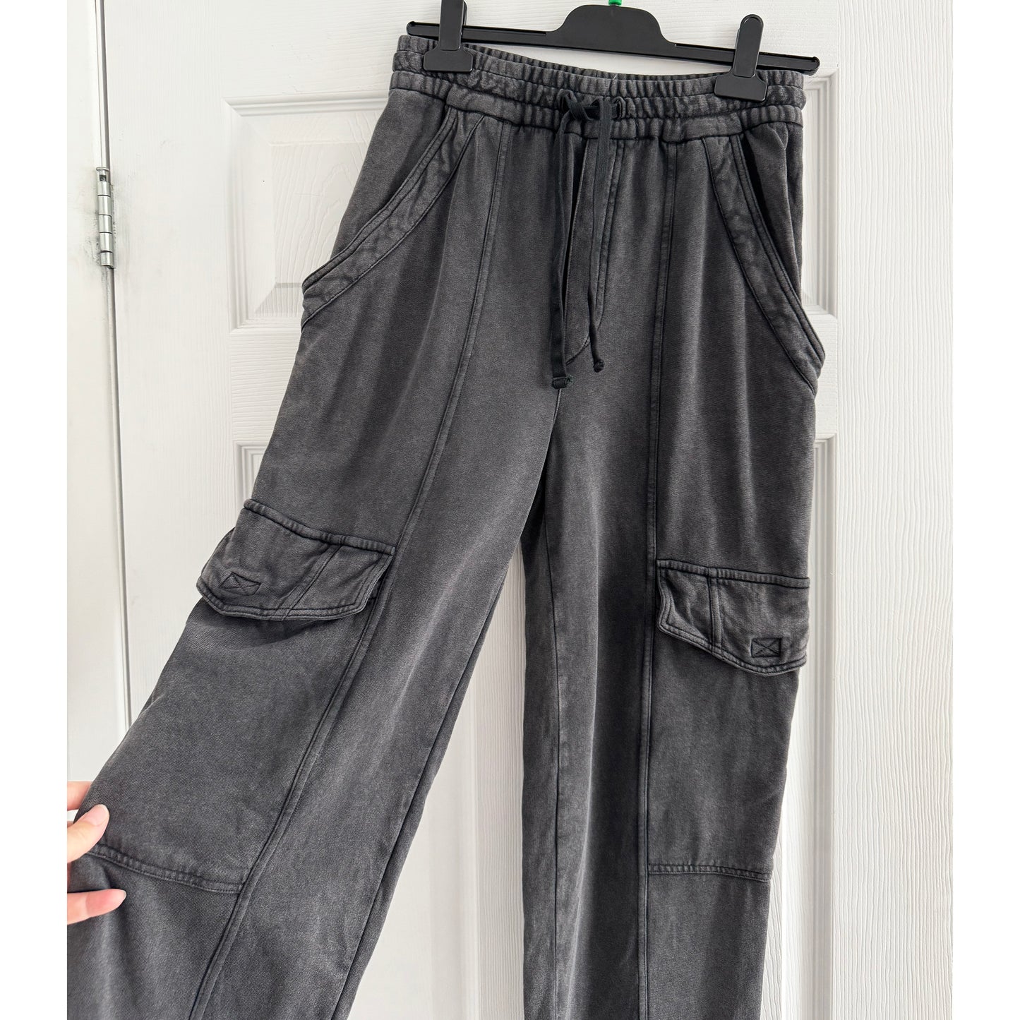 Isabel Marant Etoile "Peorana" Cargo Sweatpant in Faded Black, size 36