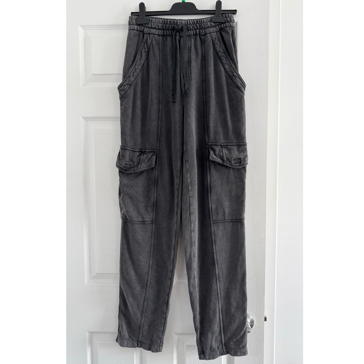 Isabel Marant Etoile "Peorana" Cargo Sweatpant in Faded Black, size 36