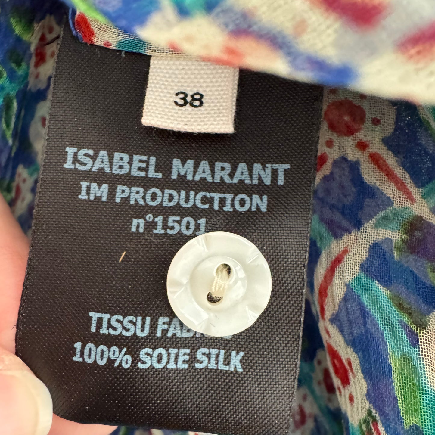 Blouse en soie imprimée Isabel Marant Etoile "Serim", taille 38