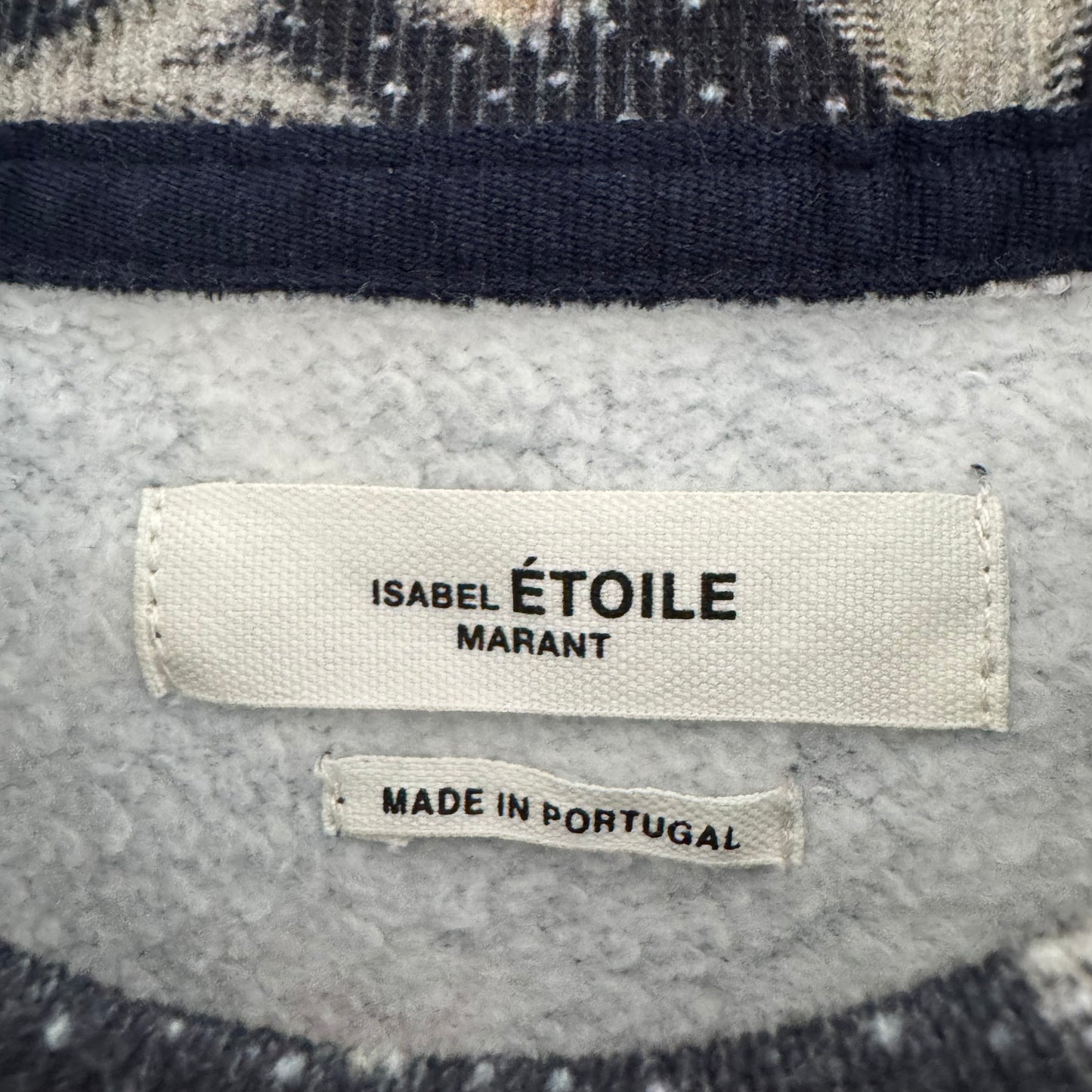 Isabel Marant Etoile "Xilo" Printed Sweatshirt in Midnight, size 40