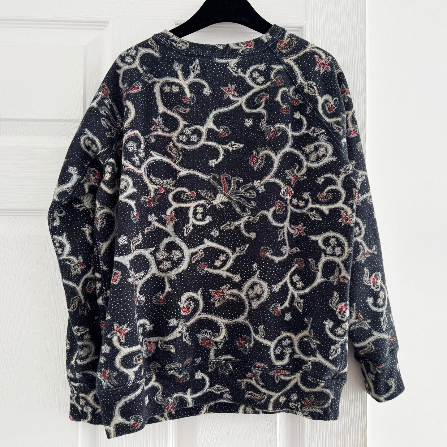 Isabel Marant Etoile "Xilo" Printed Sweatshirt in Midnight, size 40
