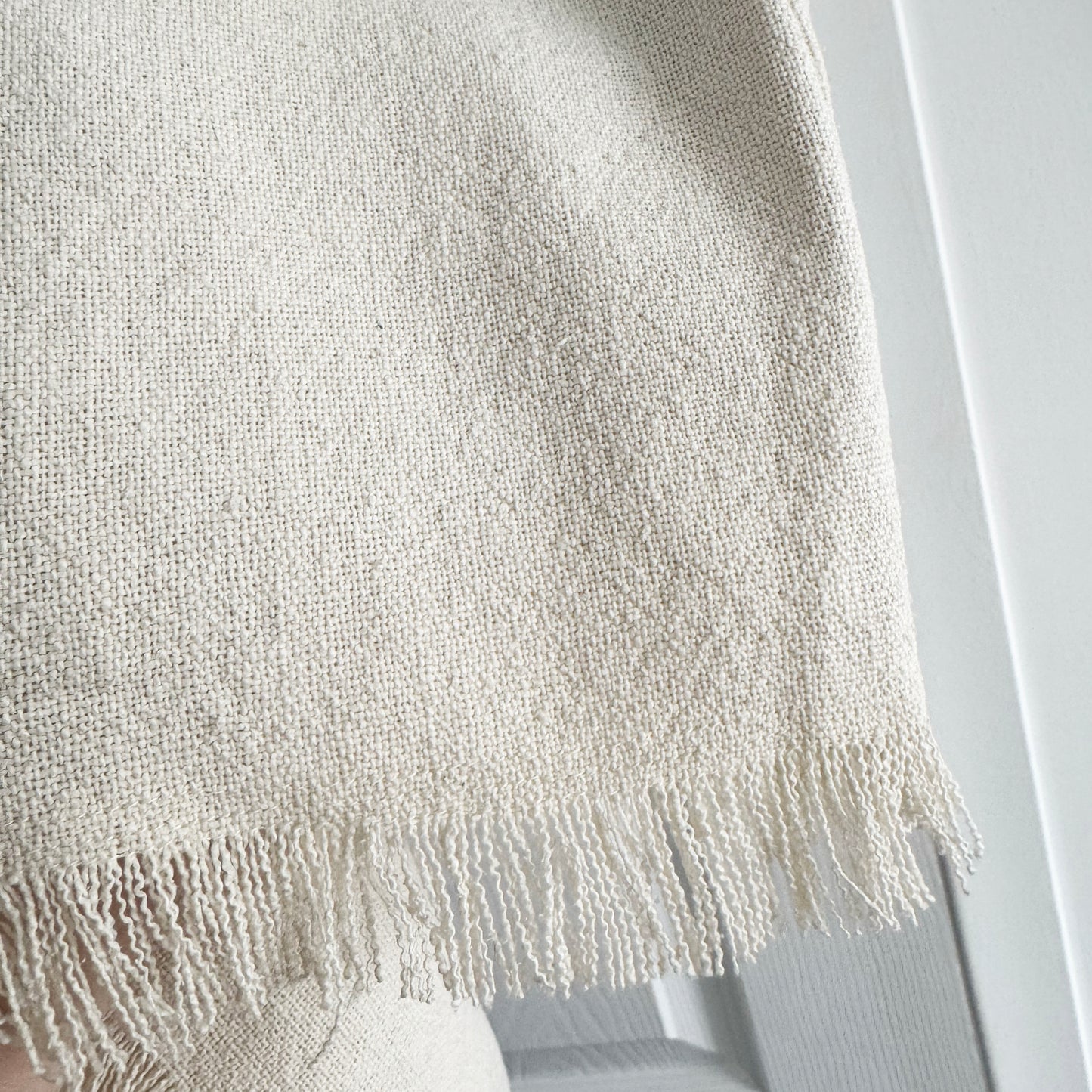 Isabel Marant Etoile Ivory Silk Dress w Fringe Trim, size 36