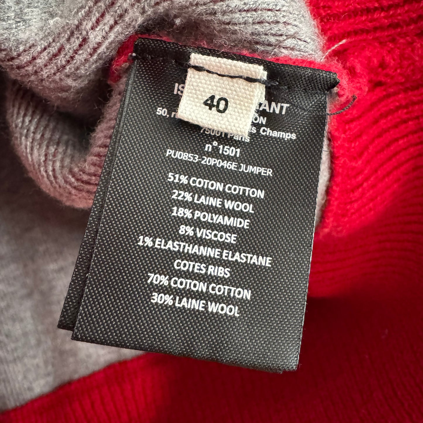 Isabel Marant Etoile Mock Neck Sweater in Red, size 40 (Medium ish)