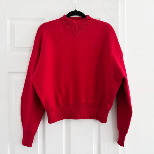 Isabel Marant Etoile Mock Neck Sweater in Red, size 40 (Medium ish)