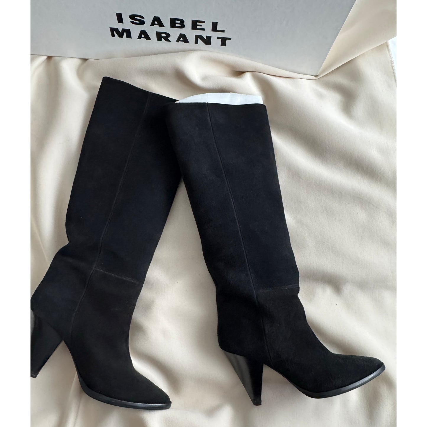 Isabel Marant "Ririo" Black Suede Boots, size 40