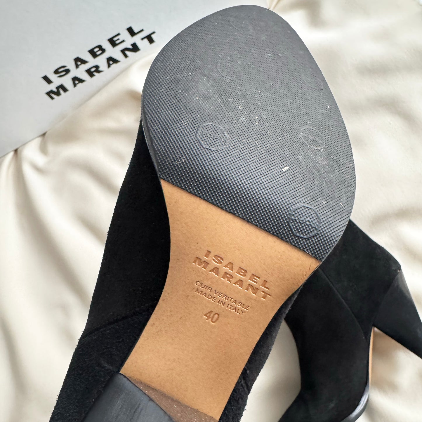 Isabel Marant "Ririo" Black Suede Boots, size 40