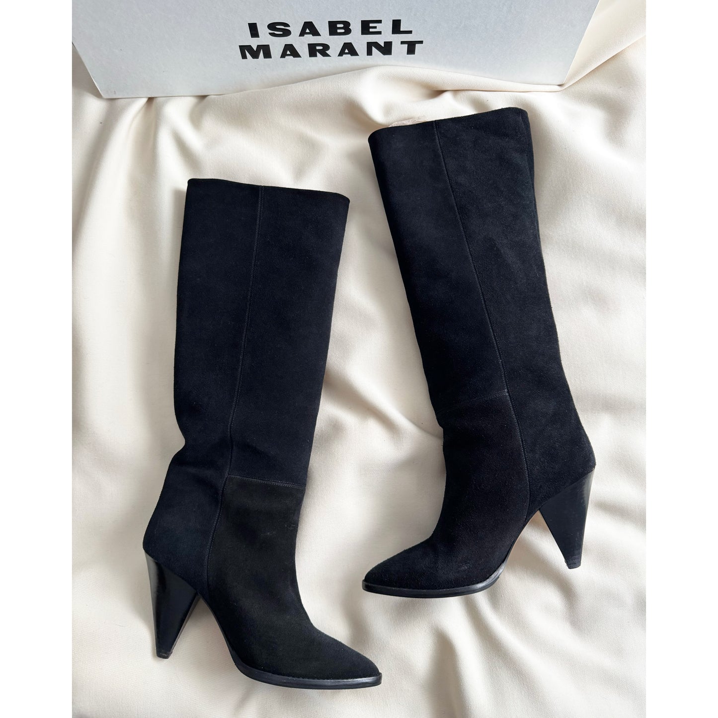 Isabel Marant "Ririo" Black Suede Boots, size 40